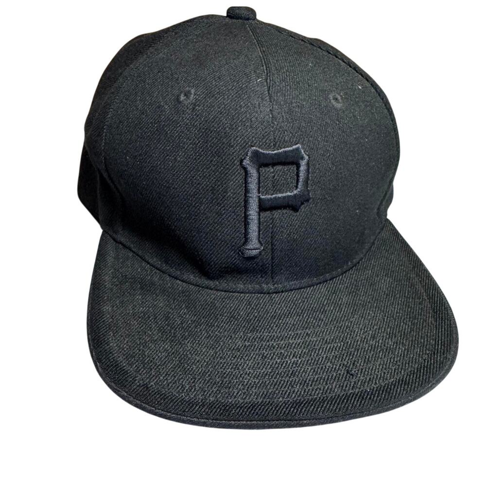 Pittsburgh Pirates Black On Black Adjustable Hat City Hunter MLB